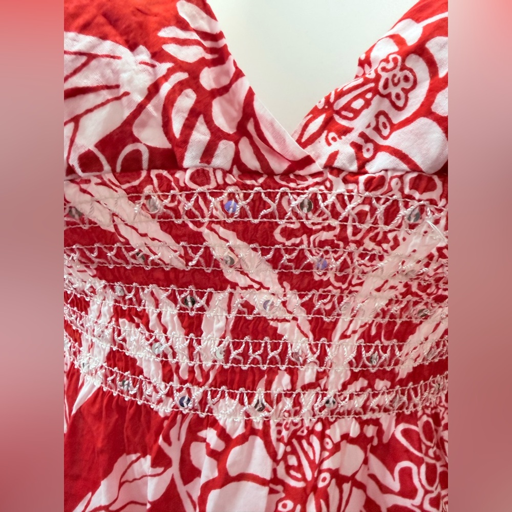 Red Floral Spaghetti Strap Camisole - Picture 9 of 12